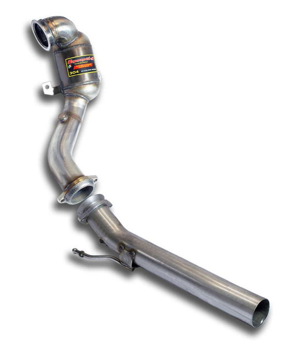 Supersprint Turbo downpipe kit mit Sport Metallkatalysator WRC 100 CPSI passend für AUDI A1 1.8 TFSI 3 Porte / Sportback (192 Hp) 2014 - - Beast Performance Fahrzeugtechnik OHG