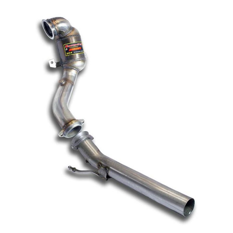 Supersprint Turbo downpipe kit mit Sport Metallkatalysator 200CPSI Euro 5 passend für AUDI A3 8V 1.8 TFSI (180 Hp) 2013 - 2015 - Beast Performance Fahrzeugtechnik OHG