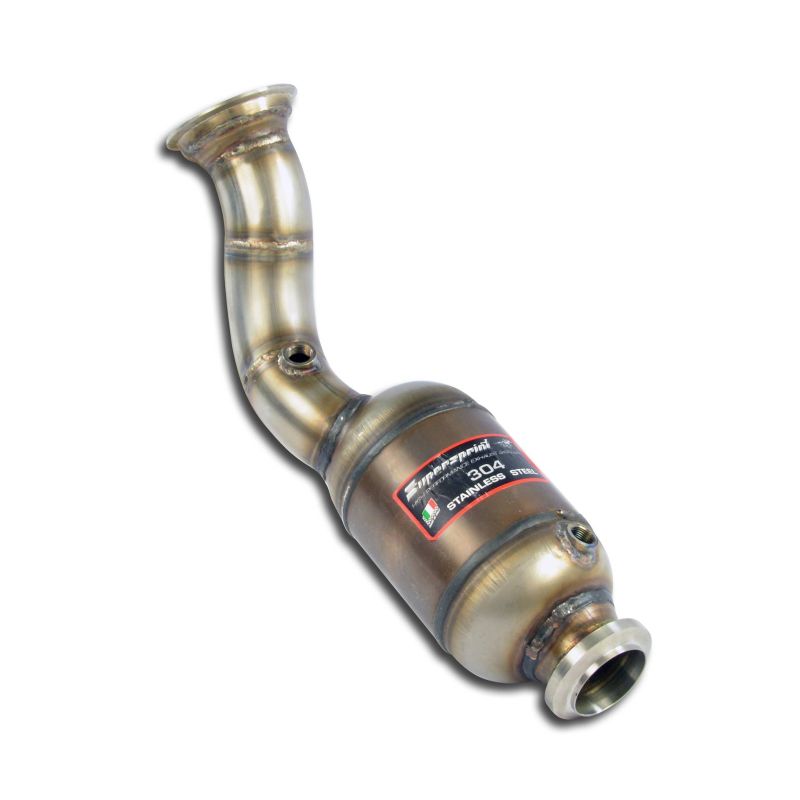 Supersprint Downpipe Links + Sport Metallkatalysator passend für MERCEDES A238 E 400 Cabrio 4-Matic (3.0i V6 Bi-Turbo 333 PS) 2017 -> - Beast Performance Fahrzeugtechnik OHG