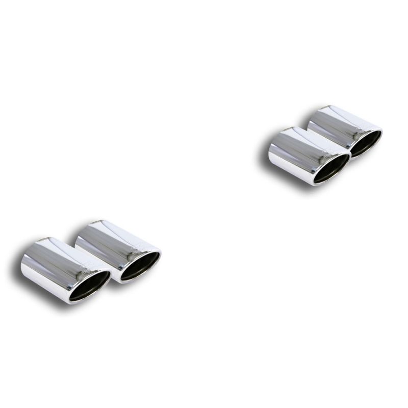 Supersprint 4 Endrohrsatzkit Rechts - Links 100x75 passend für AUDI TT Mk3 2.0 TFSI (230 Hp) 2015- - Beast Performance Fahrzeugtechnik OHG