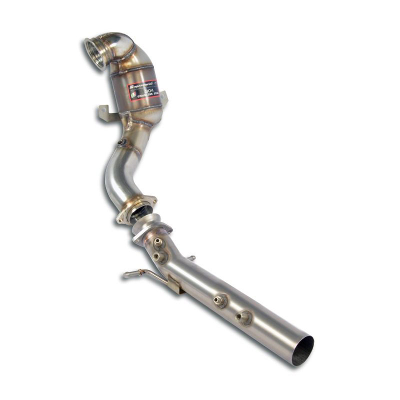 Supersprint Turbo downpipe kit mit Sport Metallkatalysator WRC 100 CPSI(GPF-Entfall) passend für AUDI A1 40 TFSi 3 Türer / Sportback (2.0T - 200 PS - Modelle mit GPF) 2018 -> - Beast Performance Fahrzeugtechnik OHG