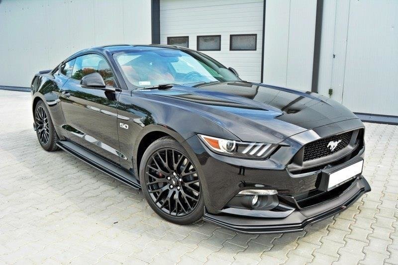 Maxton Design Front Ansatz für Ford Mustang GT Mk6 schwarz Hochglanz - Beast Performance Fahrzeugtechnik OHG