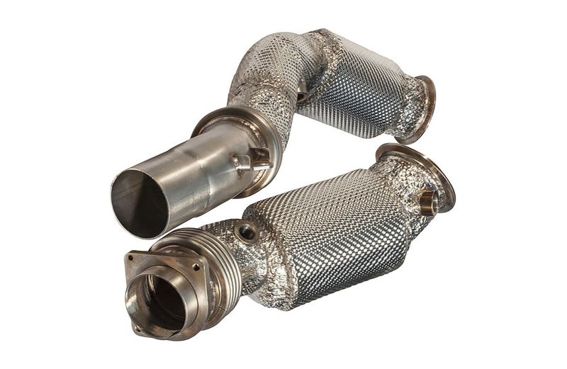 ECE Downpipe Ø 80/2x65mm Vorderrohr passend für BMW M4 F82/F82 LCI - Beast Performance Fahrzeugtechnik OHG