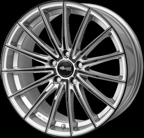 Brock B36 Kristallsilber Black Felge - 8.5x19 - 5x108 - Beast Performance Fahrzeugtechnik OHG