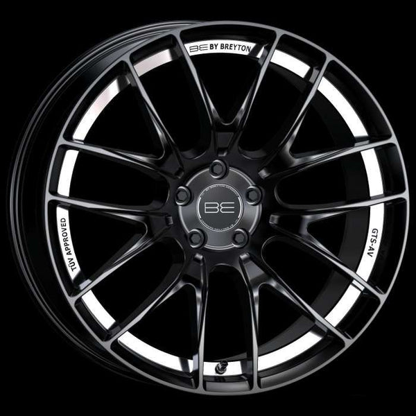 BE GTS-AV Matt Black with Diamond Polished Undercut Area Felge 8x18 - 18 Zoll 5-100 Lochkreis - Beast Performance Fahrzeugtechnik OHG