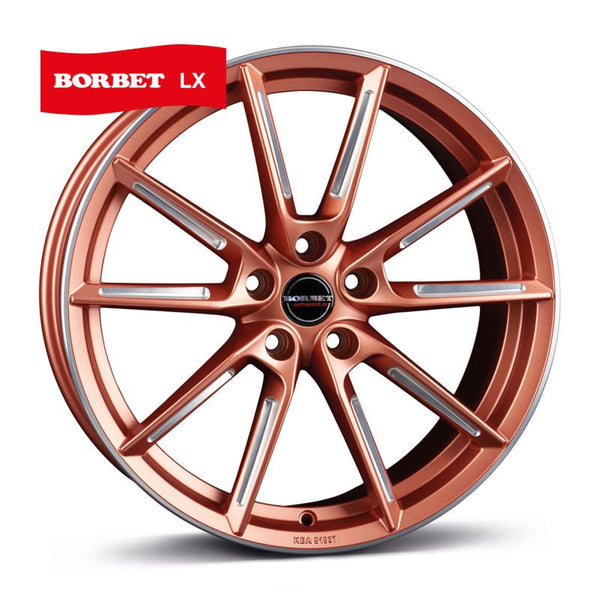 Borbet LX copper matt spoke rim polished Felge 8x19 Zoll 5x112 Lochkreis - Beast Performance Fahrzeugtechnik OHG