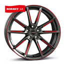 Borbet LX graphite spoke rim red polished Felge 8,5x20 Zoll 5x112 Lochkreis - Beast Performance Fahrzeugtechnik OHG