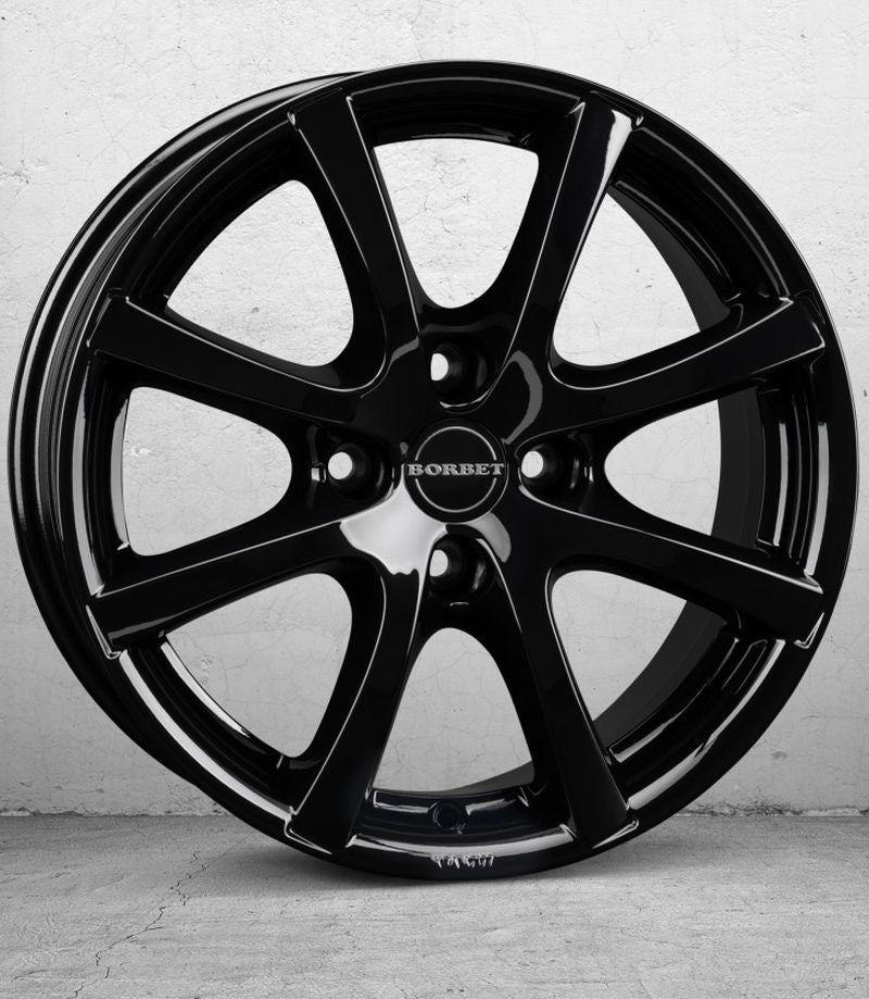 Borbet LV4 black glossy Felge 7x17 Zoll 4x108 Lochkreis - Beast Performance Fahrzeugtechnik OHG