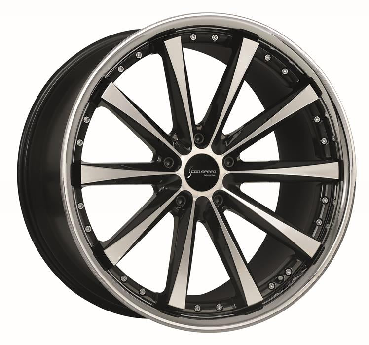 CORSPEED ARROWS Higloss black polished inox lip 9x18 5x120 Lochkreis - Beast Performance Fahrzeugtechnik OHG