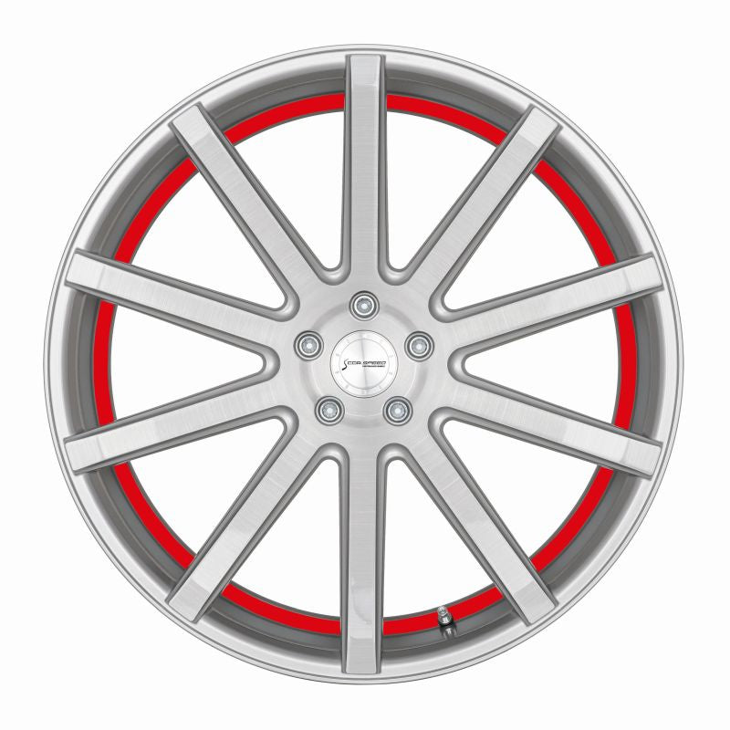 CORSPEED DEVILLE Silver-brushed-Surface/ undercut Color Trim rot 10,5x21 5x114,3 Lochkreis - Beast Performance Fahrzeugtechnik OHG