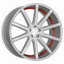 CORSPEED DEVILLE Silver-brushed-Surface/ undercut Color Trim rot 9,5x22 5x114,3 Lochkreis - Beast Performance Fahrzeugtechnik OHG