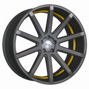 CORSPEED DEVILLE Gunmetal/ undercut Color Trim gelb 9x21 5x112 Lochkreis - Beast Performance Fahrzeugtechnik OHG