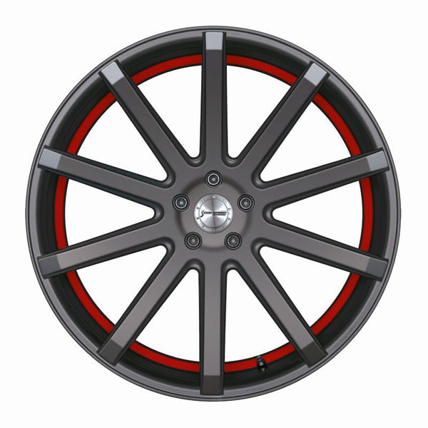 CORSPEED DEVILLE Gunmetal/ undercut Color Trim rot 10,5x22 5x120 Lochkreis - Beast Performance Fahrzeugtechnik OHG