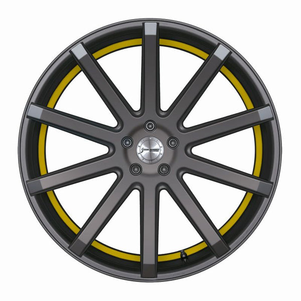CORSPEED DEVILLE Mattgunmetal/ undercut Color Trim gelb 8,5x19 5x112 Lochkreis - Beast Performance Fahrzeugtechnik OHG