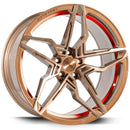 CORSPEED KHARMA Higloss-Bronze brushed Surface undercut Trimline red 8,5x19 5x112 Lochkreis - Beast Performance Fahrzeugtechnik OHG