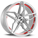 CORSPEED Kharma Silver-brushed-Surface undercut Trimline red 10x20 5x120 Lochkreis - Beast Performance Fahrzeugtechnik OHG