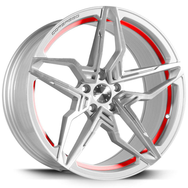 CORSPEED Kharma Silver-brushed-Surface undercut Trimline red 10x20 5x114,3 Lochkreis - Beast Performance Fahrzeugtechnik OHG