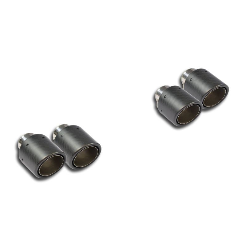 Supersprint Endrohrsatz Rechts OO100 - Links OO100 carbon  passend für PORSCHE 958 CAYENNE Turbo 4.8i V8 (500 PS) 2010 -> 2013 - Beast Performance Fahrzeugtechnik OHG